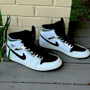 Men’s Air Jordan 1 Mid White, Black, Metallic